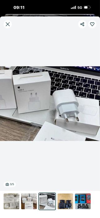 Адаптер оригинал с коробкой 15 айфон