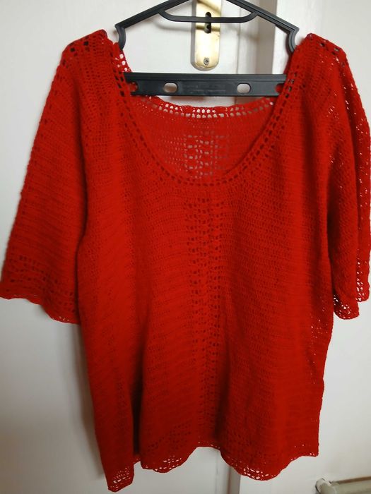 Bluza dama, cu maneca scurta, crosetata manual