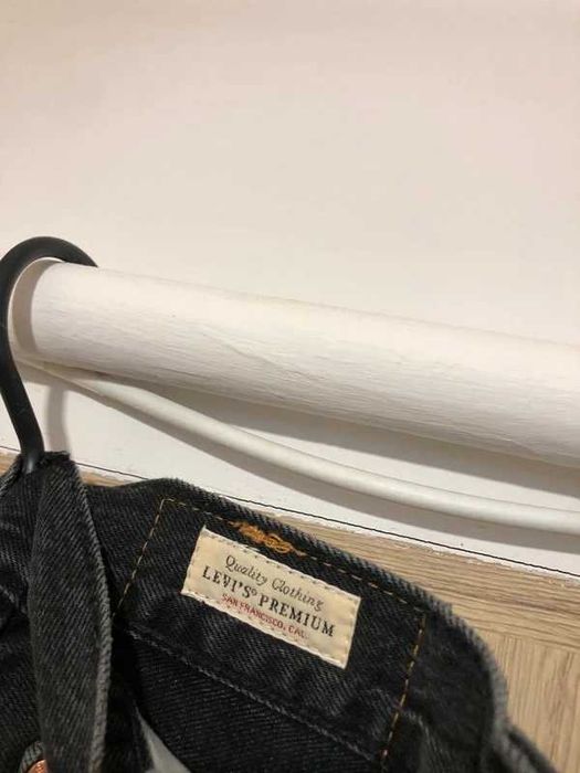 Marime rara. Blugi Levi's 501 marime mare W48 L32 negri, cu eticheta