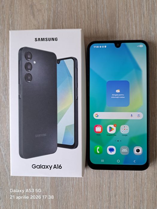 Samsung galaxy A16, black, nou, 0/h utilizare, desigilat pentru verificare.