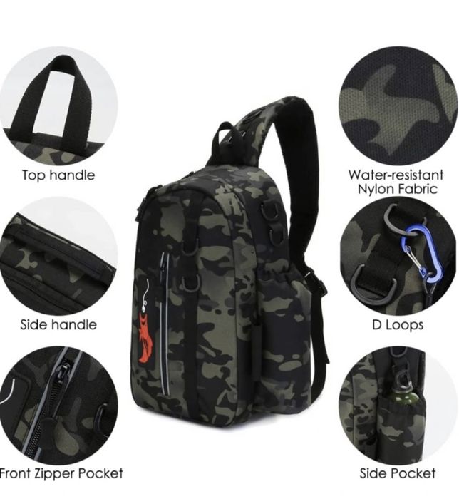 мъжка чанта за спининг Daiwа джобове за риболовни принадлежности