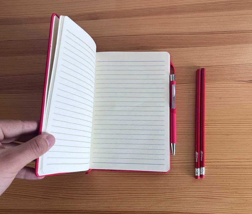 Тефтер (60 л.) + химикал + 2 молива – нов комплект