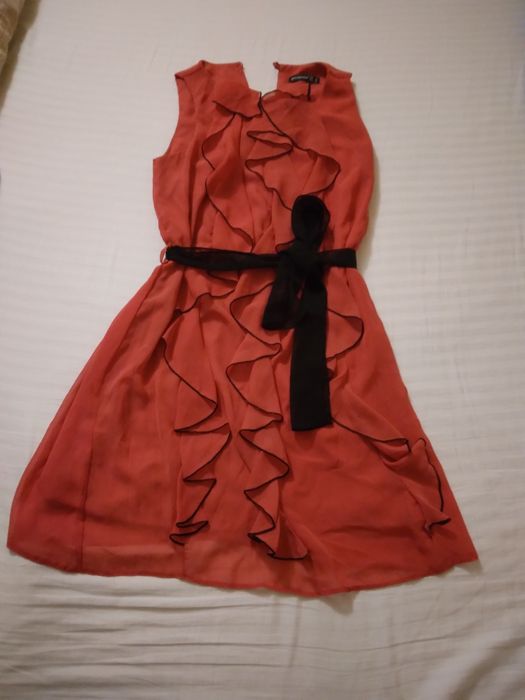 Rochie Atmospher cu volane în față și dublură