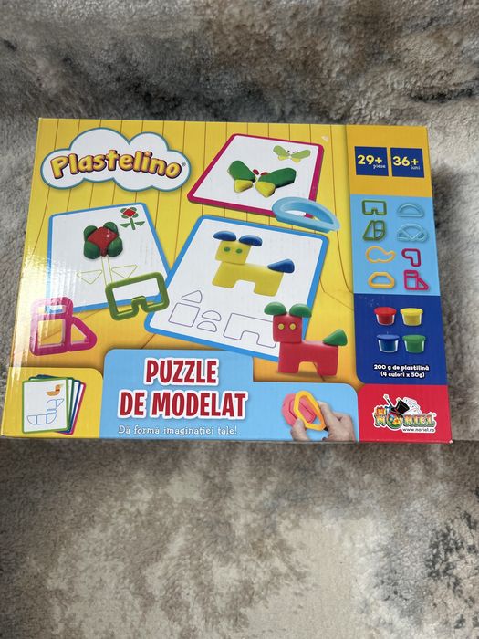 Puzzle cu plastelina, set creativ