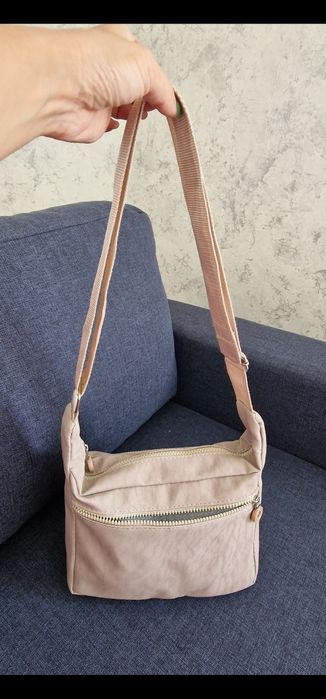 СУМКА ТКАНЕВАЯ серо-бежевого цвета