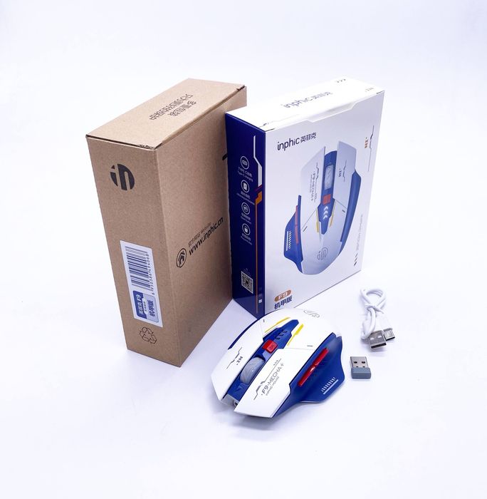 Mouse Bluetooth Inphic Gaming F9 Blue/White
