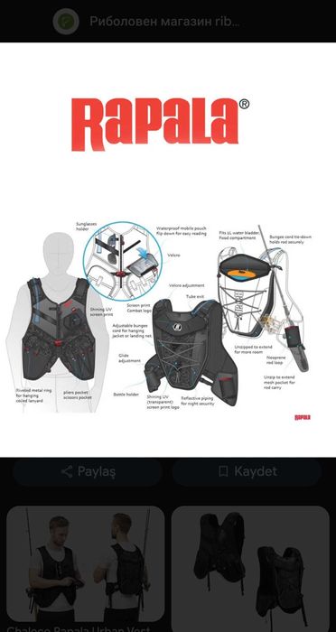 ЕЛЕК-Rapala Urban Vest Pack.