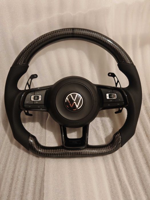 Volan carbon custom sport ergonomic Golf Passat Arteon R line Gti