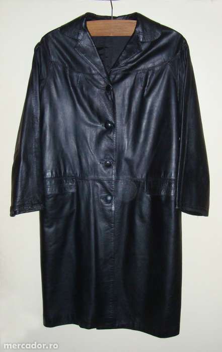haina piele pardesiu - masura M