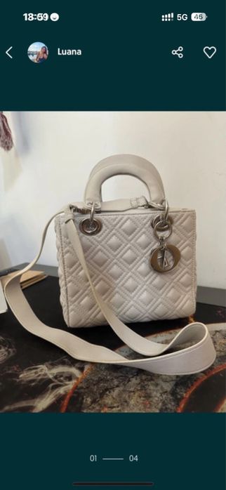 Geanta bej model Dior