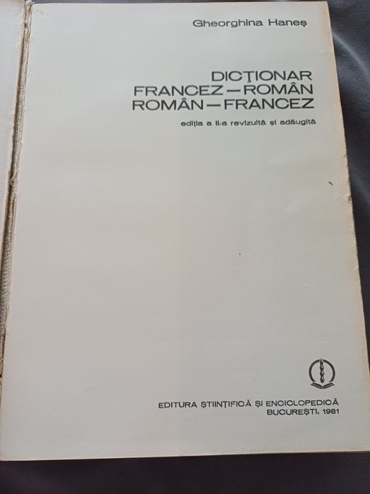 Dicționar francez-roman/roman-francez