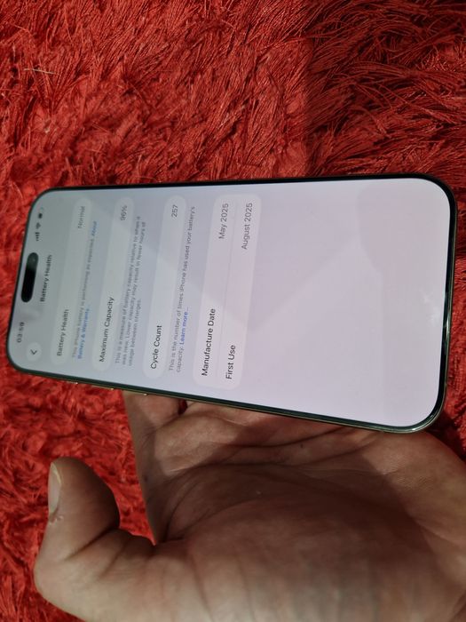 -Iphone 16Pro Max ca Nou 256Gb 8Ram Desert Titanium ireprosabil Bat-96%-261 cicluri incarcare nici un semn de uzura doar telefonul poze reale doar tel