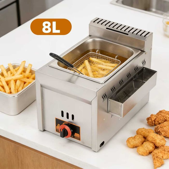 friteuza fripteosa friteosa o cuva pe gaz gpl inox restaurant sau casnic noua sigilata