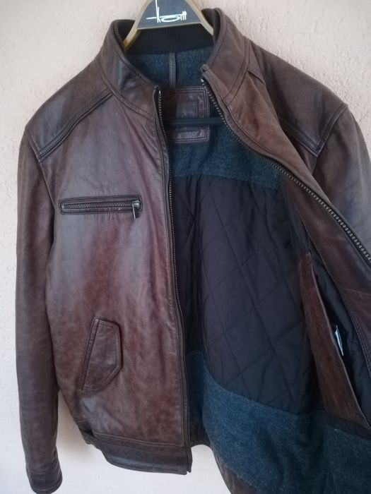 Geaca piele bărbați Massimo Dutti Xl