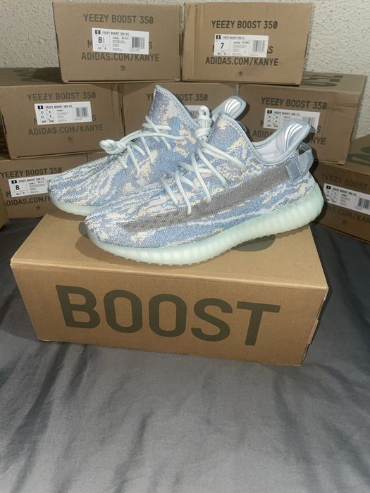 Yeezy 350 v2 Mx Blue, Albastru/Alb, Noi in cutie, Nepurtati, 41-42