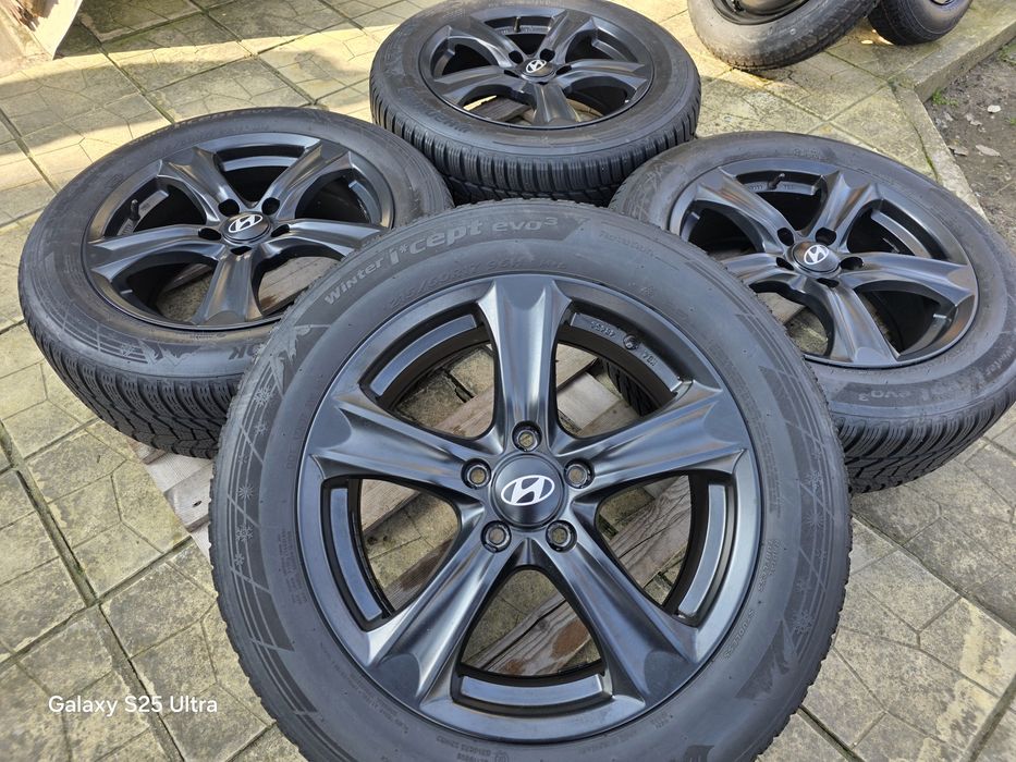 Лети джанти 17ки 5х114.3 Hyundai + зимни гуми 215/60/17 Hankook