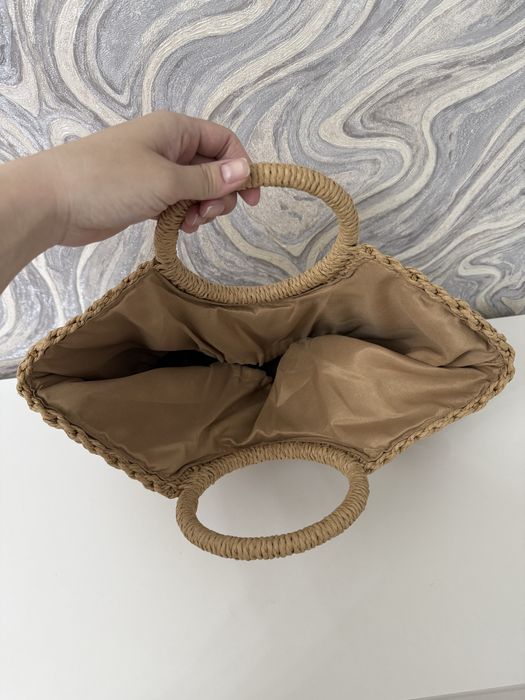 Сумка шоппер и плетенная