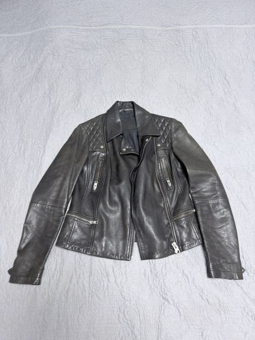 Geaca All Saints din piele naturala