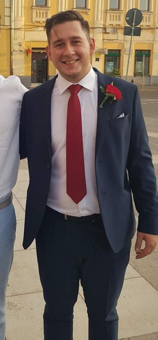 Set costum 2 piese - bleumarin