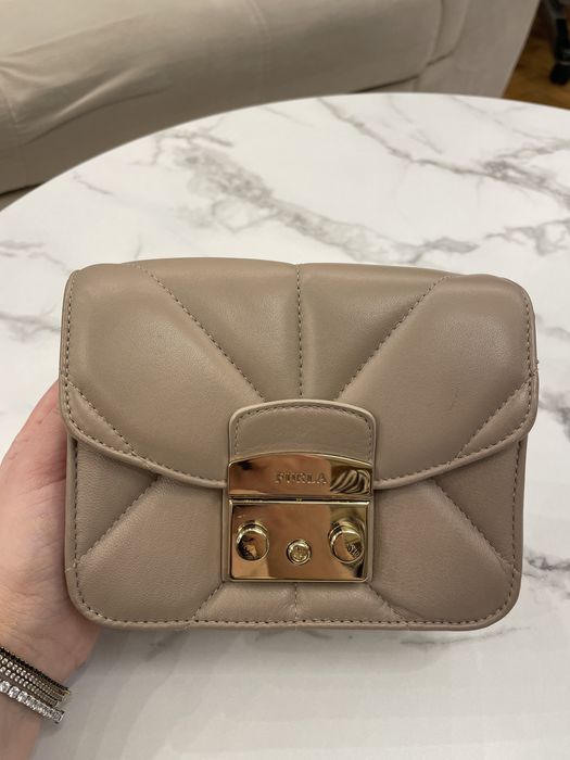 Geabta Furla Metropolis bej piele naturala