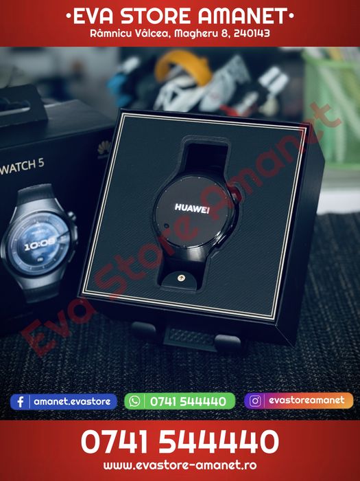 Smartwatch HUAWEI Watch 5 46mm Black Fluoroelastimer Strap