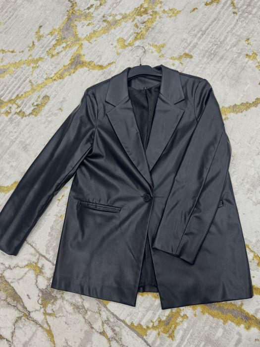 Кожаный Пиджак черный