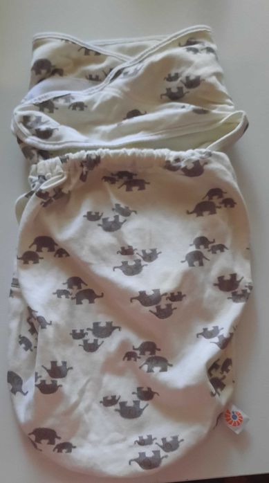 Антистрес пелена Ergobaby Swaddler ,tog 0.5, слонче