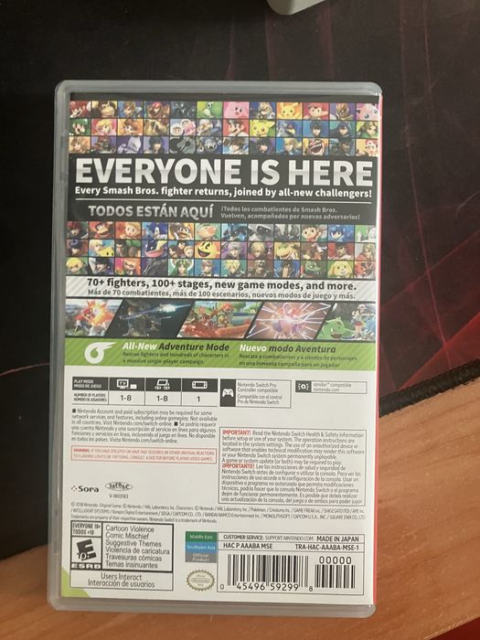Игра smash Bros. Ultimate на Nintendo Switch.