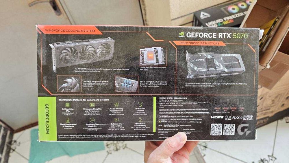Gigabyte Windforce RTX 5070 OC 12GB — мощь нового поколения