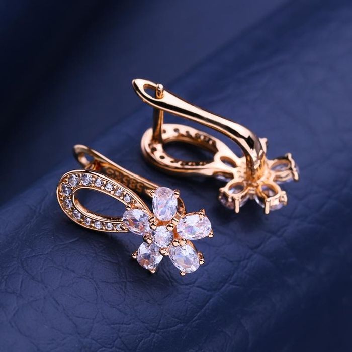 Серьги ювелирные позолоченные для женщин и девушек повседневной