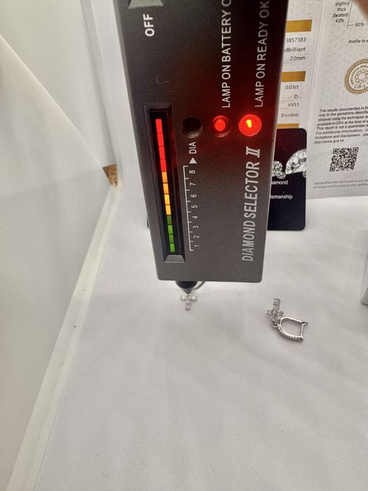 Сребърни обеци кръстчета с мойсанит (Диамант)