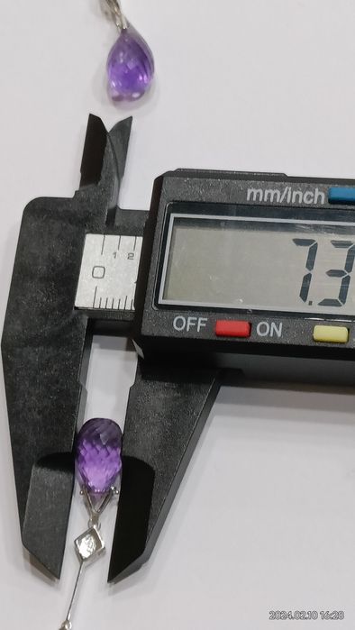 Vind cercei din aur 18kt cu ametiste