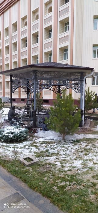 Беседка навес огрождения металл конструкция besedka naves metal
