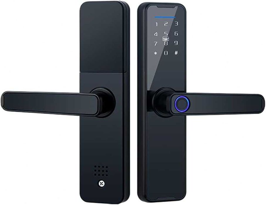 REDUS de la 620RON, Yala Smart cu debloc Amprenta/Aplicatie/Cod Pin/ card RFID, din aluminiu, Grosime 30-100mm
