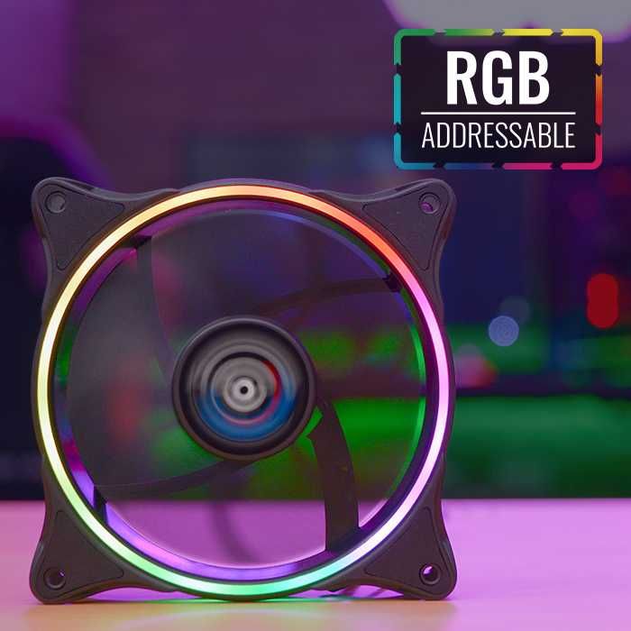 2 Buc. Ventilatoare Aerocool Eclipse 120mm iluminare ARGB Pack
