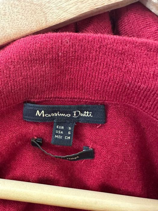 Червен дамски пуловер с вълна и кашмир Massimo Dutti