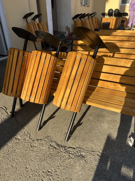 Cos de gunoi stradal metal/lemn