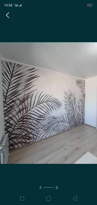 Обои, закатка, левкас