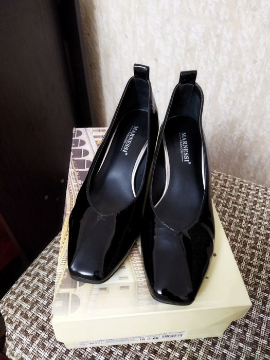 Туфли кожаные лакированные