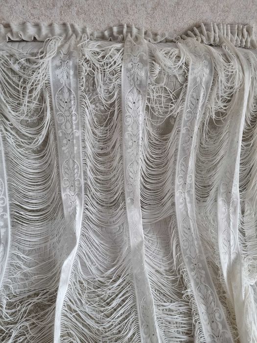 Тюль на кухню, цвет белый