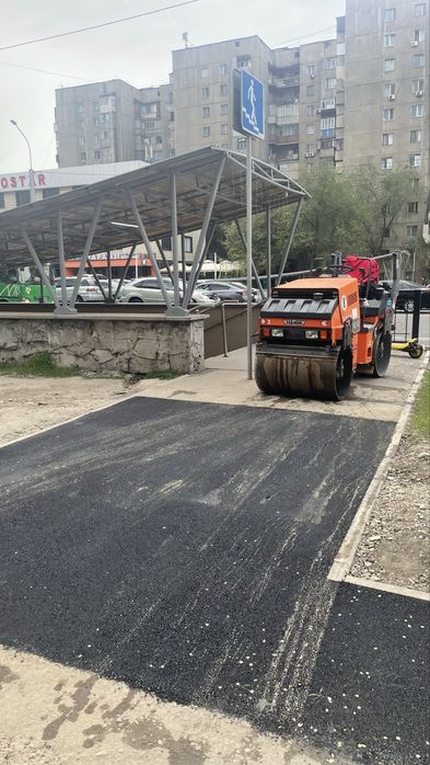 Укладка асфальта Алматы. Асфальт Асфальтирование