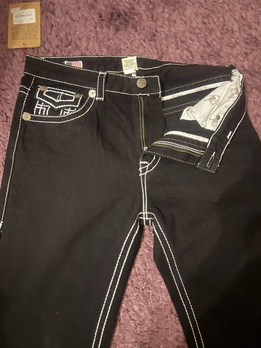 True Religion Blugi Straight leg Black & White