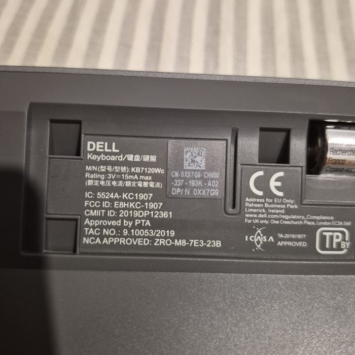 Tastatură fără fir Dell KB7120W (Multi-Device Wireless Keyboard)
