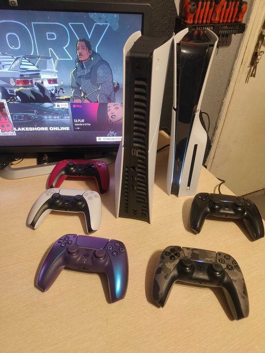 1г. ГАРАНЦИЯ ! PS5 PlayStation 5 Slim Плейстейшън Слим Диск Disk 825GB SSD DualSense Джойстик Контролер Sony конзола игра гейминг симулатор игра disc