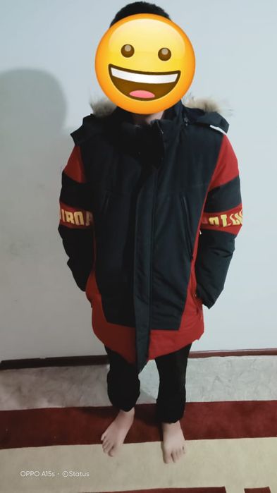 Детский куртка красный 156