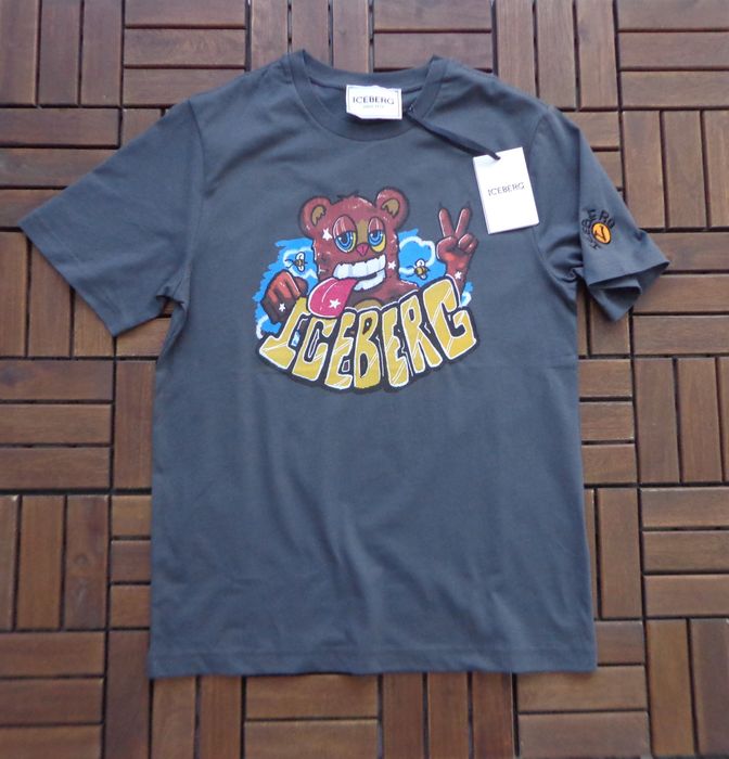 Мъжка тениска Iceberg T-shirt with Bear And Vxmee Logo