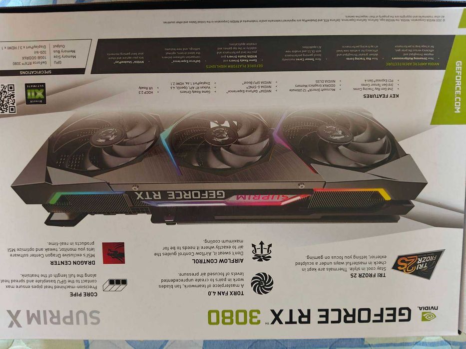 Видеокарта MSI SUPREME RTX 3080 10G