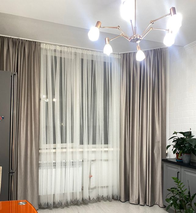 Портьеры однотонные минимализм