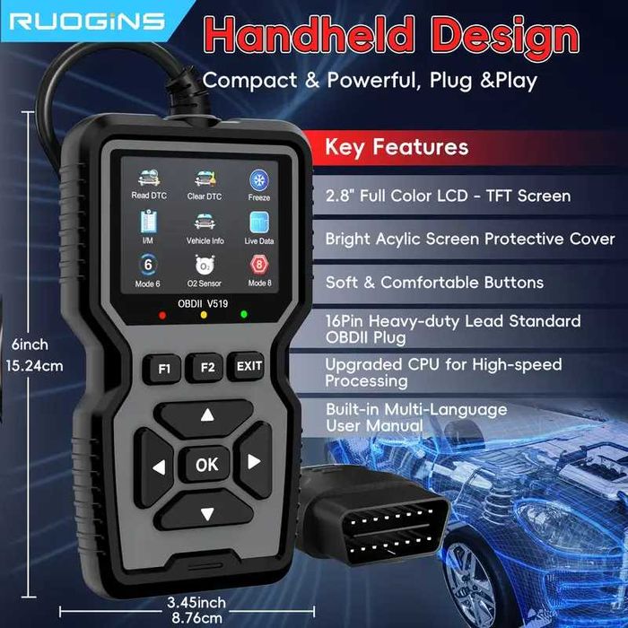 Diagnoza / tester auto V519 universal 2025