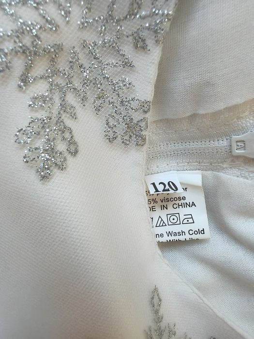 Rochie Fulg de Nea - serbare Crăciun 120 cm